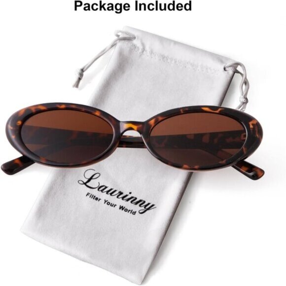 90s Sunglasses for Women Men Retro Oval Sunglasses Glasses - Picture 9 of 9